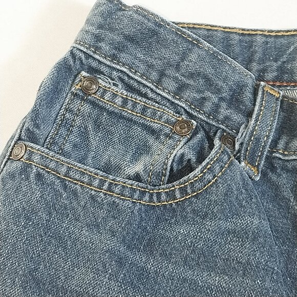 Arizona Jean Co Boys Size 8 Reg Relaxed Straight Blue Jeans - Picture 4 of 16